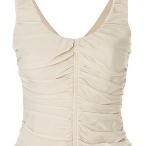 Armani Collezioni 100% Silk Ruched Top